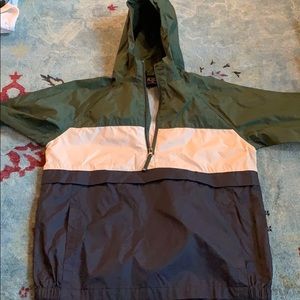 Green Windbreaker Quarter Zip